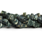 10x7mm Alluvial Green Sapphire Natural Crystals 14 inch 56 beads - The Bead Traders