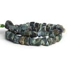 10x7mm Alluvial Green Sapphire Natural Crystals 14 inch 56 beads - The Bead Traders