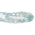 10x7mm Aquamarine Faceted Ovals 12 inch 30 beads - The Bead Traders