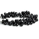 10x7mm Black Spinel Faceted Teardrops 7.5 inch 63 beads - The Bead Traders