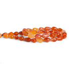 10x7mm Carnelian Faceted Teardrops 16 inch 39 beads - The Bead Traders