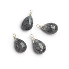 10x7mm Celestial Quartz Wire-Wrapped Pear Pendants 4 beads - The Bead Traders