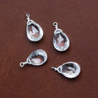 10x7mm Crystal Quartz Wire-Wrapped Pear Pendants 4 beads - The Bead Traders