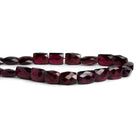 10x7mm Garnet Faceted Rectangles 8 inch 20 beads - The Bead Traders