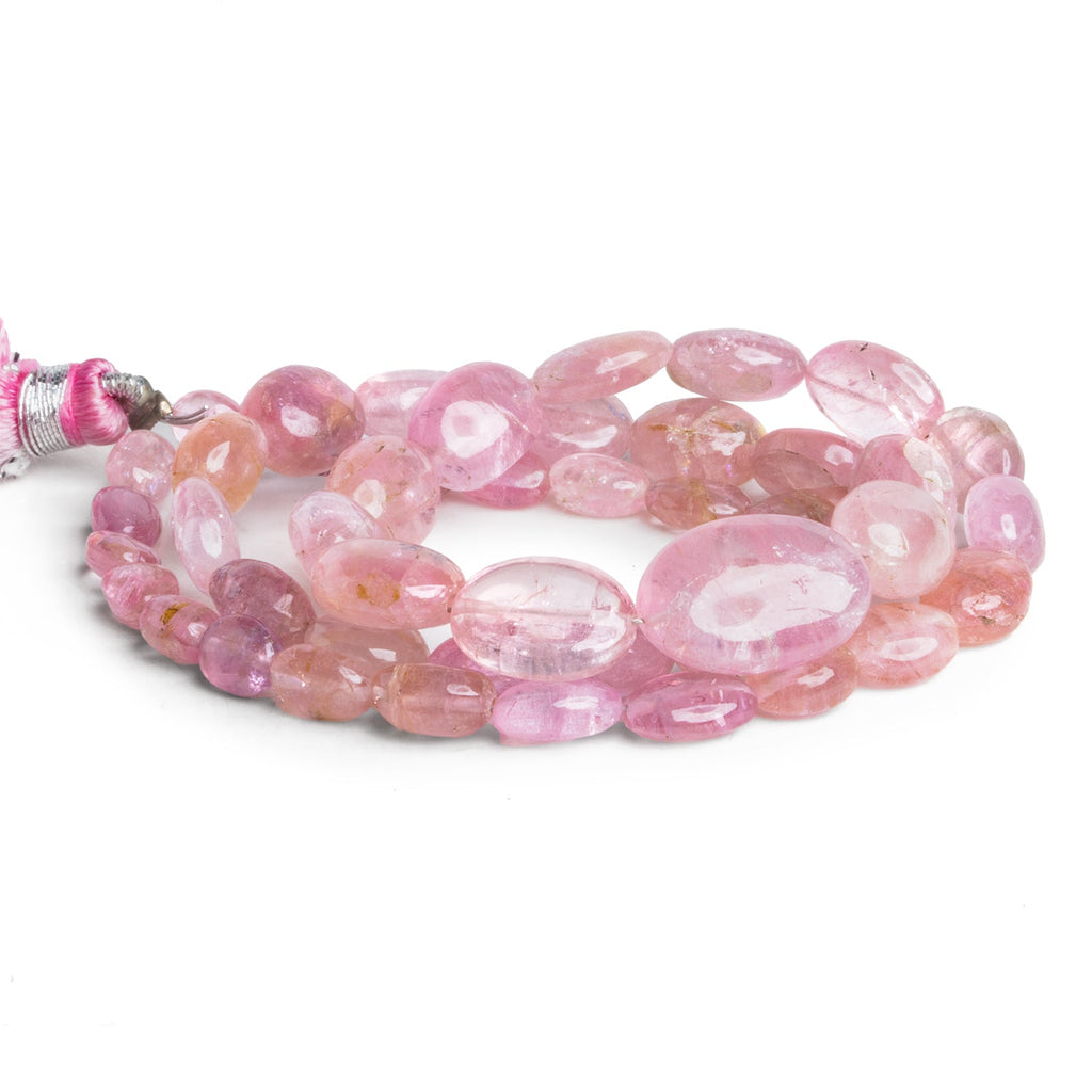 10x7mm Light Pink Tourmaline Plain Ovals 14 inch 45 beads - The Bead Traders