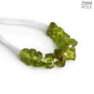 10x7mm Peridot Natural Crystals 2mm Large Hole 10 Beads - The Bead Traders