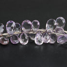 10x7mm Pink Amethyst Faceted Pears 7 inch 14 beads - The Bead Traders