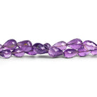 10x7mm Pink Amethyst Faceted Teardrops 9 inch 24 beads - The Bead Traders