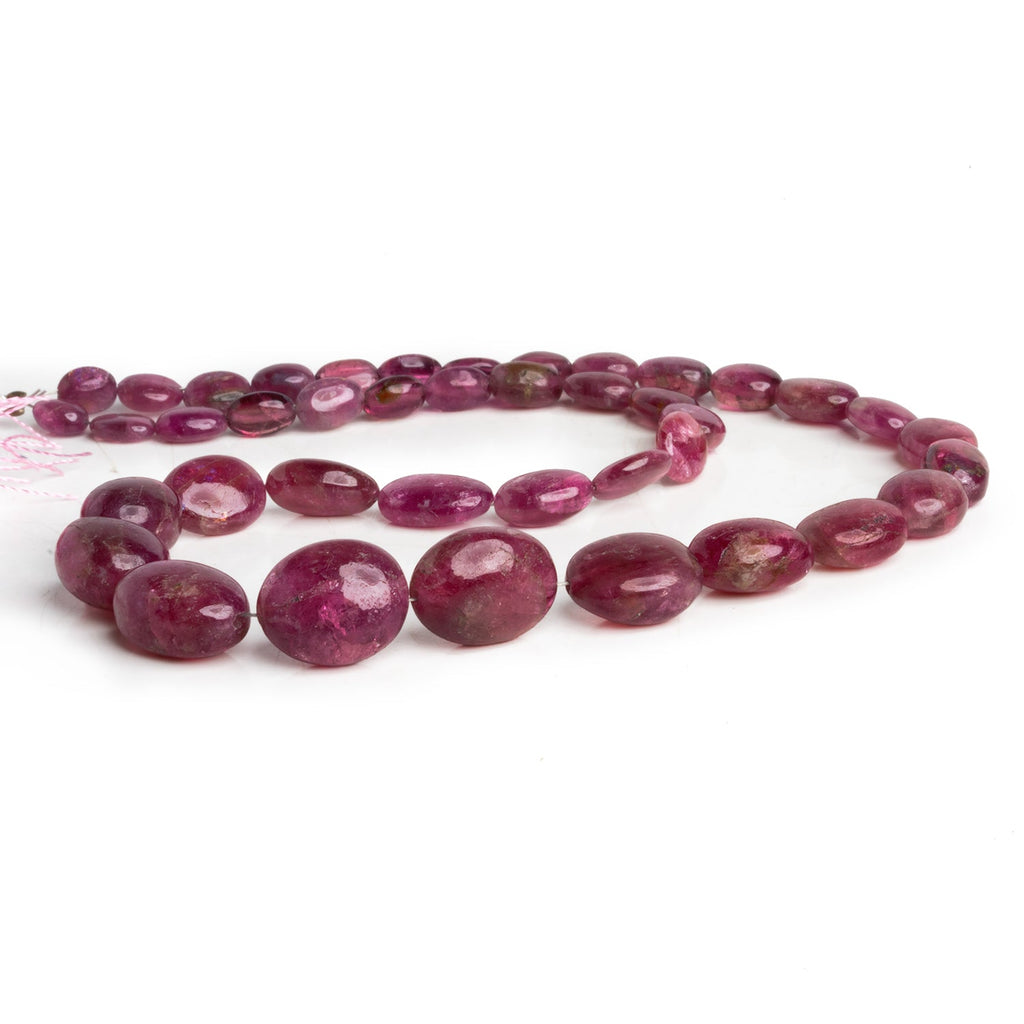 10x7mm Pink Tourmaline Plain Ovals 14 inch 40 beads - The Bead Traders
