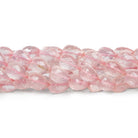 10x7mm Rose Quartz Faceted Teardrops 7.5 inch 18 beads - The Bead Traders