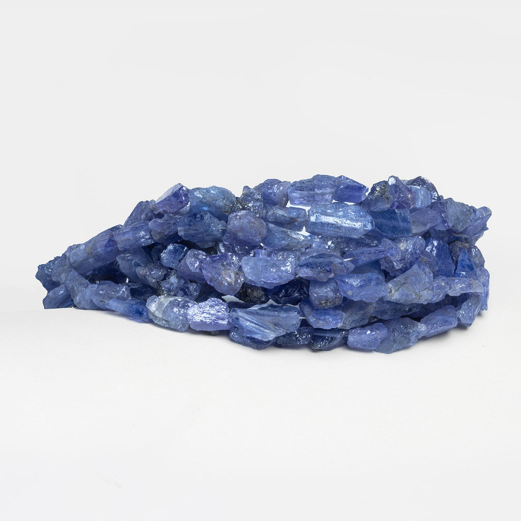 10x7mm Tanzanite Natural Crystals 7.5 inch 24 beads - The Bead Traders