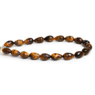 10x7mm Tiger's Eye Faceted Teardrops 7.5 inch 17 beads - The Bead Traders