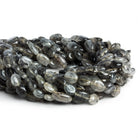 10x7mm Tourmalinated Quartz Plain Ovals 12 inch 28 beads - The Bead Traders