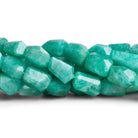 10x8mm Amazonite Faceted Nuggets 16 inch 36 beads - The Bead Traders