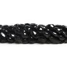 10x8mm Black Spinel Faceted Ovals 14 inch 33 beads - The Bead Traders