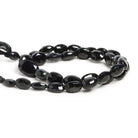 10x8mm Black Spinel Faceted Ovals 14 inch 33 beads - The Bead Traders