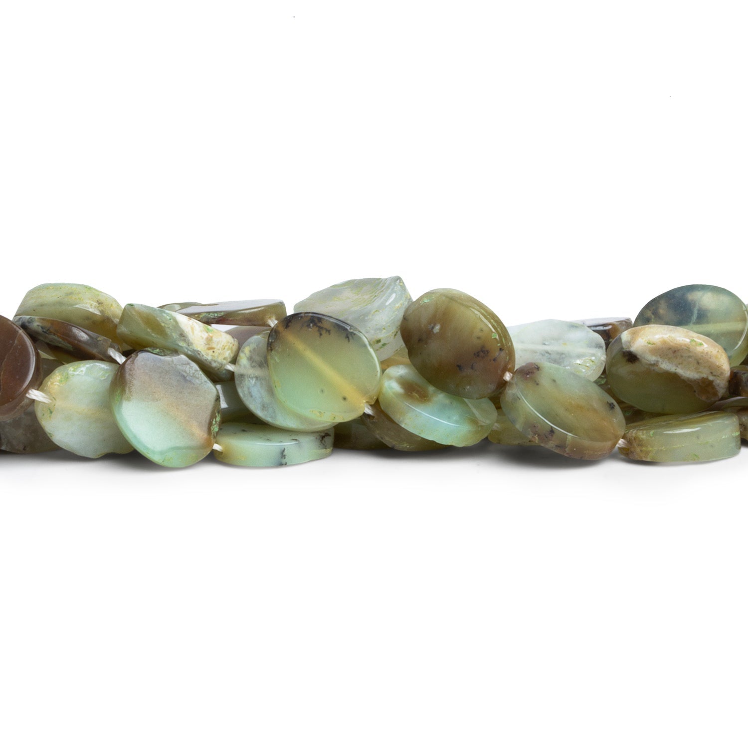 10x8mm Blue Peruvian Plain Ovals 16 inch 39 beads - The Bead Traders