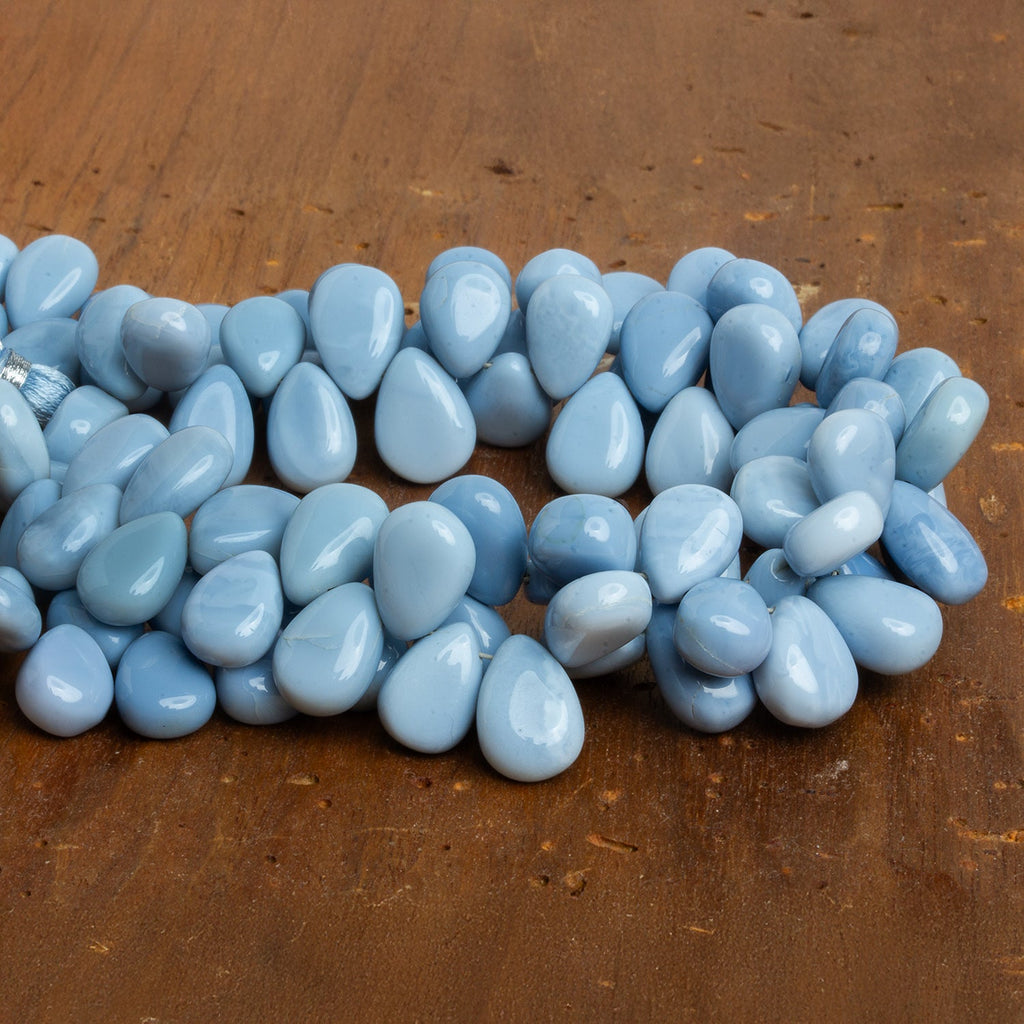 10x8mm Denim Opal Plain Pears 8.5 inch 45 beads - The Bead Traders