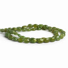 10x8mm Green Sapphire Plain Ovals 17 inch 52 beads - The Bead Traders