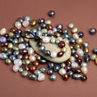 10x8mm Multicolor Large Hole Multishape Pearls 10 Beads - The Bead Traders