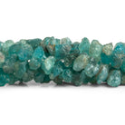 10x8mm Natural Neon Apatite Natural Crystals 7.5 inch 33 beads - The Bead Traders
