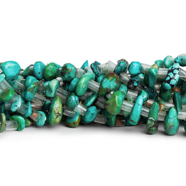 10x8mm Turquoise Chips 15 inch 53 beads