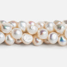 10x8mm White Baroque Pearls 15 inch 39 pieces - The Bead Traders