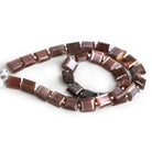 10x9mm Chocolate Moonstone Faceted Nuggets 14 inch 30 beads - The Bead Traders