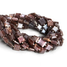 10x9mm Chocolate Moonstone Faceted Nuggets 14 inch 30 beads - The Bead Traders