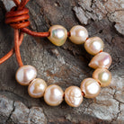 10x9mm Light Peach Large Hole Baroque Pearls Set of 10 Beads - The Bead Traders
