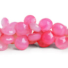 11 - 12mm Pink Chalcedony Faceted Hearts 7.5 inch 38 beads - The Bead Traders