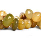 11 - 26mm Yellow Chalcedony Plain Rondelles 12 inch 28 beads - The Bead Traders