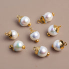 11mm Gold Leafed Ultra Baroque Pendant 1 Bead - The Bead Traders
