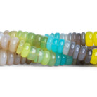 11mm Multicolor Chalcedony Plain Rondelles 15 inch 80 beads - The Bead Traders