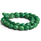11x10mm Green Aventurine Plain Barrels 16 inch 35 beads - The Bead Traders