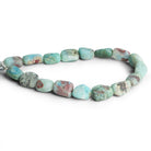 11x10mm Matte Larimar Plain Nuggets 7.5 inch 16 beads - The Bead Traders