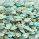 11x5mm Amazon Double Nugget Gold Chain 54 beads - The Bead Traders
