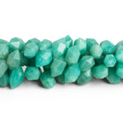 11x7mm Amazonite Top - Drilled Double - Terminated Points 7.5 inch 43 beads - The Bead Traders