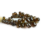 11x7mm Grossular Garnet Plain Teardrops 6 inch 48 beads - The Bead Traders