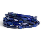 11x7mm Lapis Lazuli Cornerless Rectangles 16 inch 31 beads - The Bead Traders