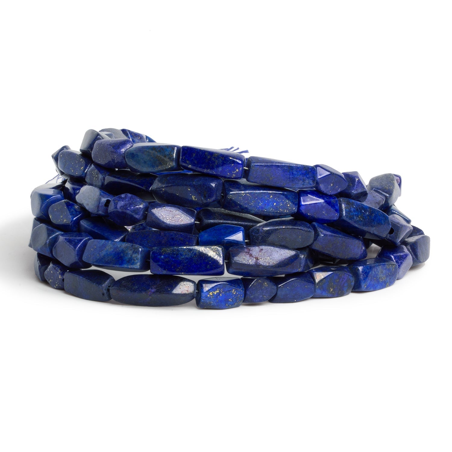 11x7mm Lapis Lazuli Cornerless Rectangles 16 inch 31 beads - The Bead Traders