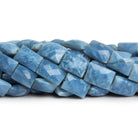 11x7mm Owyhee Denim Blue Opal Faceted Rectangles 7.5 inch 16 beads - The Bead Traders