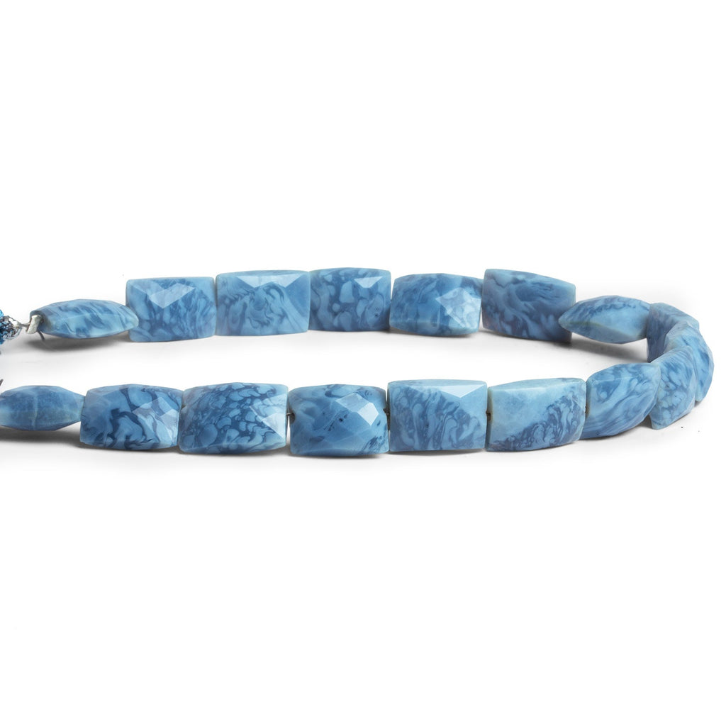 11x7mm Owyhee Denim Blue Opal Faceted Rectangles 7.5 inch 16 beads - The Bead Traders