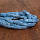 11x7mm Owyhee Denim Blue Opal Faceted Rectangles 7.5 inch 16 beads - The Bead Traders