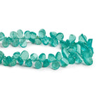 11x7mm Pool Blue Apatite twist faceted pears 9 inch 58 beads - The Bead Traders