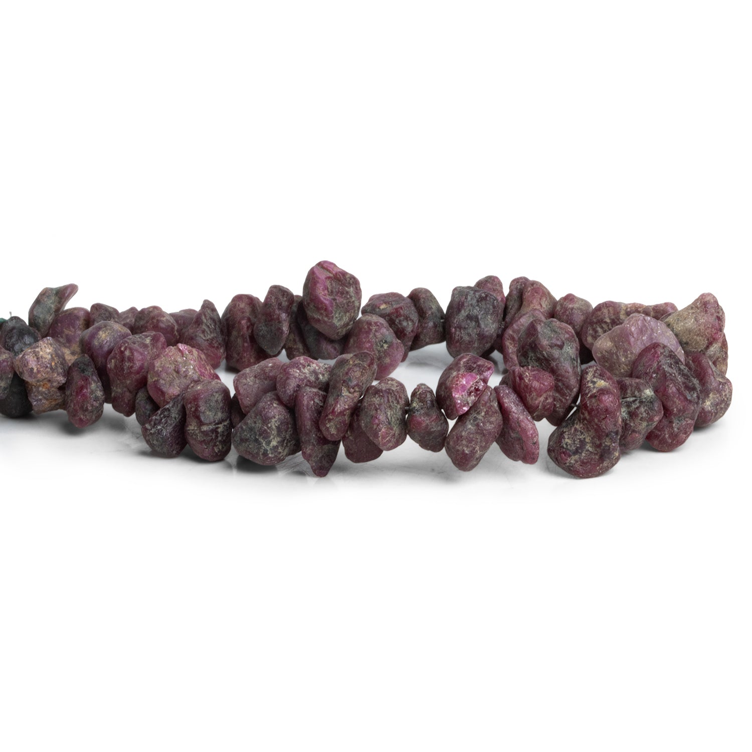 11x7mm Ruby Natural Crystals 7.5 inch 50 beads - The Bead Traders