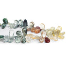 11x7mm Sagenitic Quartz Plain Pears 8 inch 53 beads - The Bead Traders