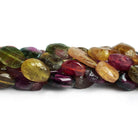 11x7mm Tourmaline Plain Ovals 12 inch 31 beads - The Bead Traders