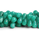 11x8mm Amazonite Faceted Teardrops 8 inch 48 beads - The Bead Traders