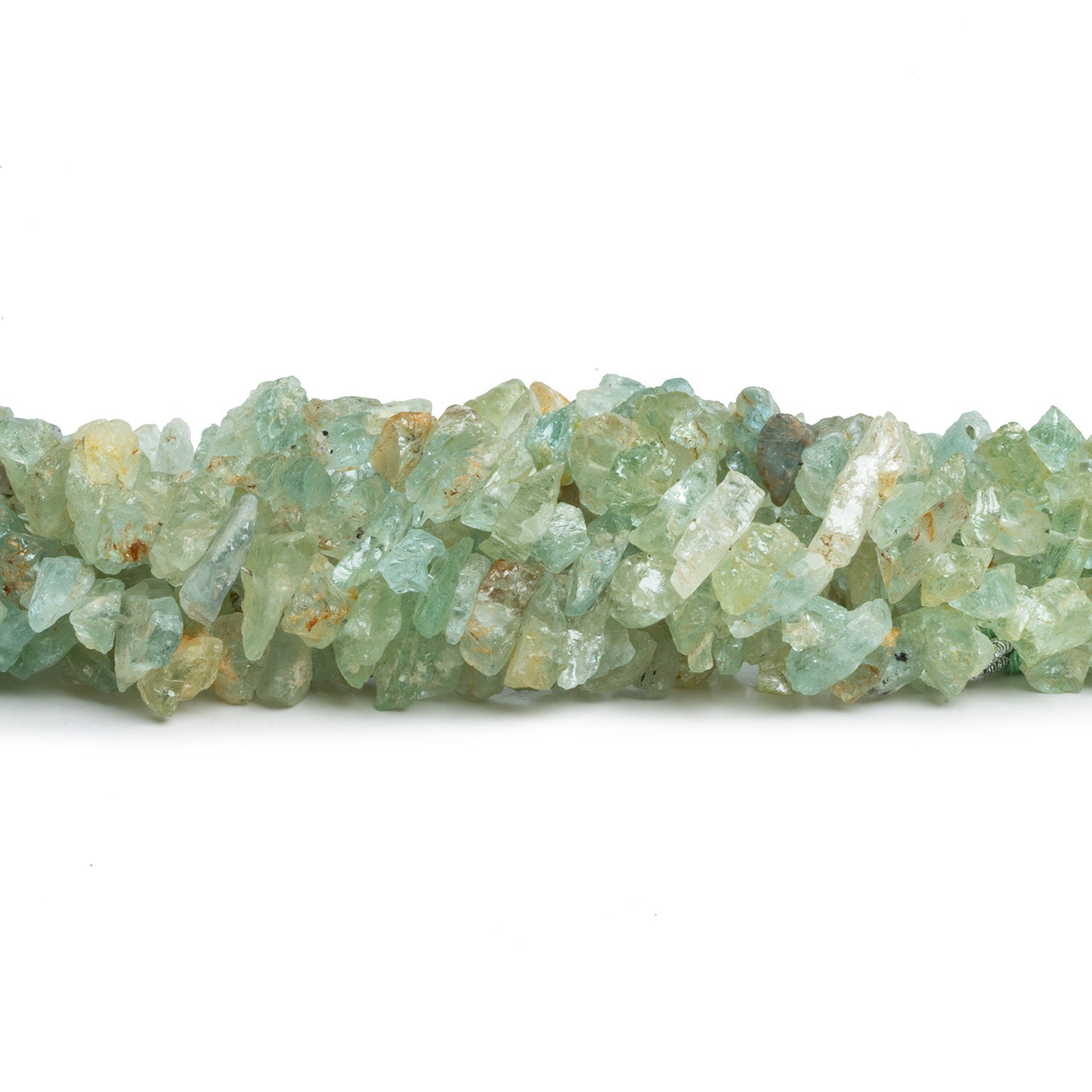 11x8mm Aquamarine Natural Crystals 7.5 inch 47 beads - The Bead Traders